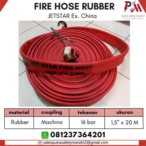 Rubber Fire Hose Jetstar Hydrant Selang Pemadam