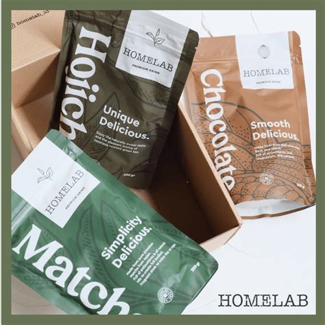 Jual Homelab Paket Gift Box Bubuk Matcha Hojicha Chocolate Premium