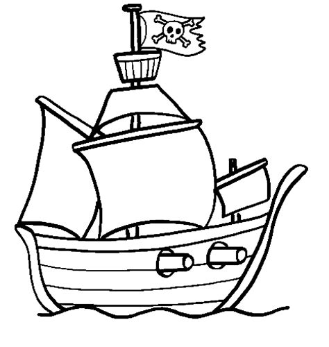 Pirate Ship Pirate Coloring Pages Cartoon Pirate Ship Pirate Ship ...