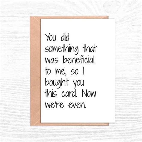 Funny Thank You Card Funny Thank You Note Funny Thank You Etsy