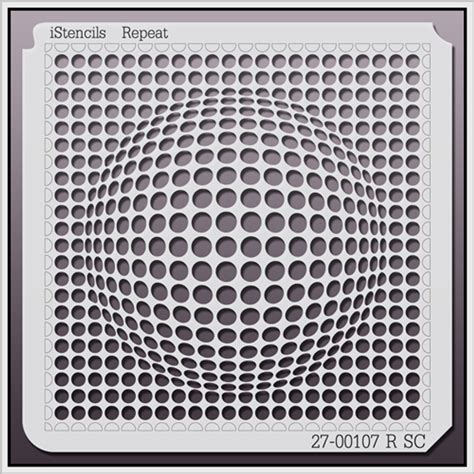 27-00107 R SC Spherical Optical Illusion Stencil - iStencils