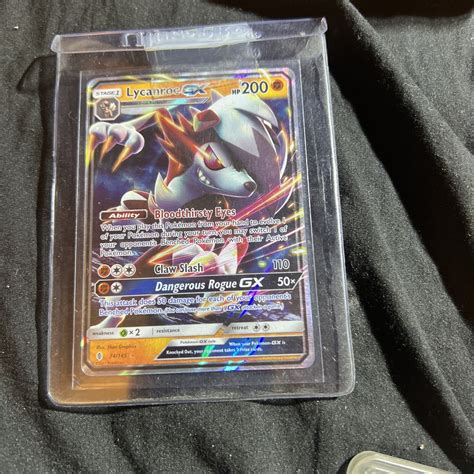 Lycanroc Gx Full Art Holo Ultra Rare Guardians Rising Pokemon