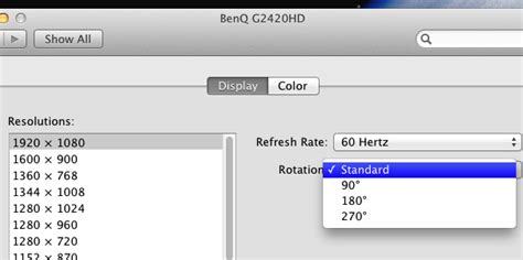 Rotate Display on Mac OS X | Mac Automation Software Downloads