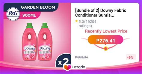 Bundle Of 2 Downy Fabric Conditioner Sunrise Fresh Garden Bloom 900ml