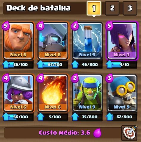 Melhor deck pra chegar na Arena 4 5 6 7 e 8 Sem Lendária Clash