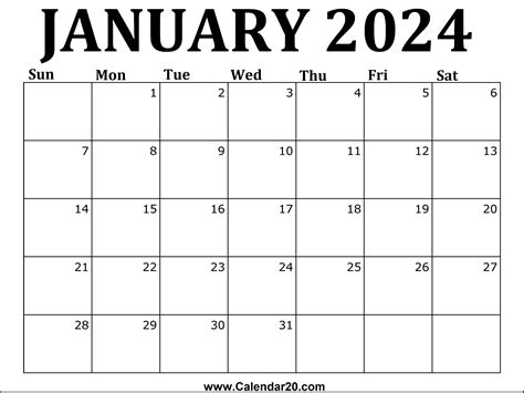 Free Printable Calendar January 2024 Monday Start Bari Mariel