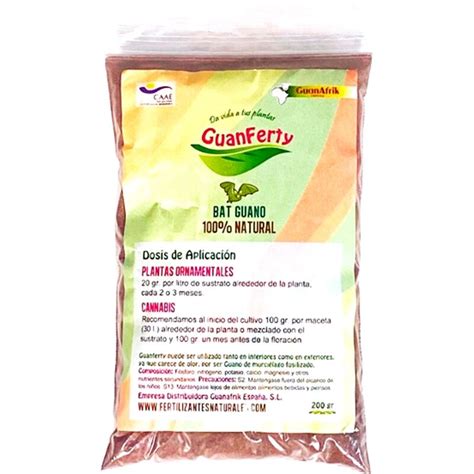 Fertilizante Abono Guano De Murcielago 100 Natural 200 Gr