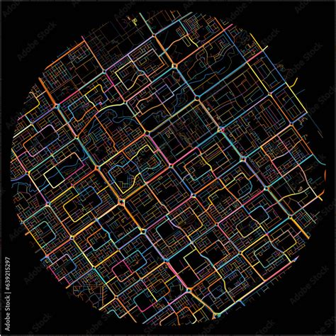 Colorful Map of Chandigarh, Chandigarh with all major and minor roads ...