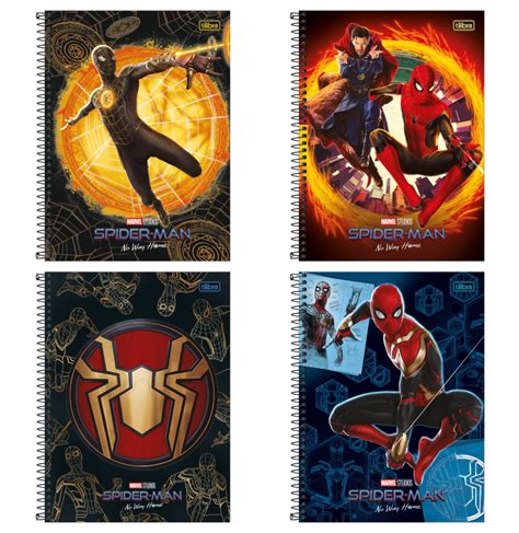 Caderno 1 matéria Spider Man No Way Home 80 folhas Universitário