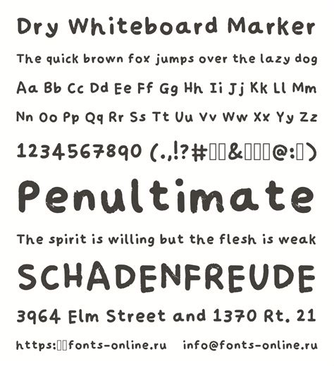 Dry Whiteboard Marker font