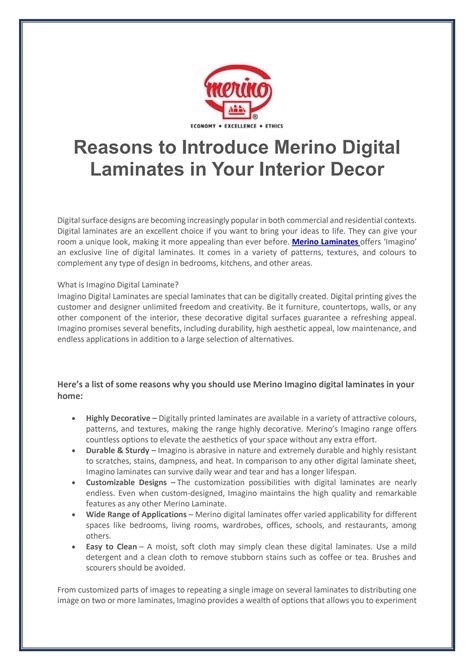 Reasons To Introduce Merino Digital Laminates In Your Interior Decor By