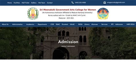 Meenakshi College For Women Application Admission