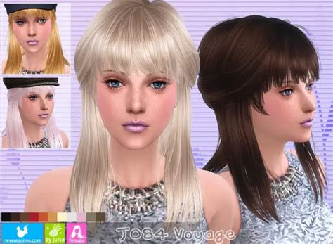 Newsea J084 Voyage Hairstyle Sims 4 Hairs