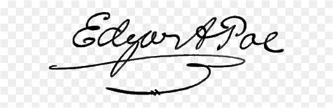 Poe Signature - Edgar Allan Poe Clipart - FlyClipart