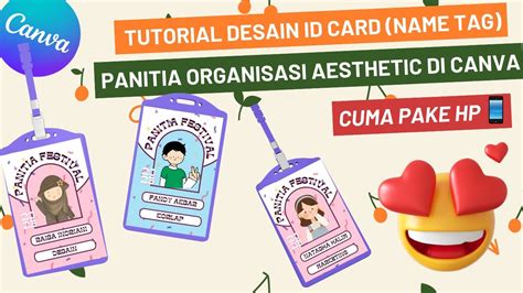 Cara Membuat Desain Id Card Name Tag Aesthetic Di Canva Free Cuma