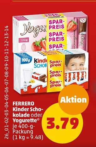 Ferrero Kinder Schokolade Oder Yogurette Angebot Bei Penny Prospekte De