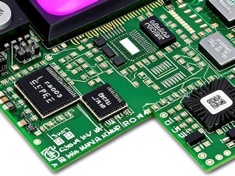 Tecnologia closeup da placa mãe processador de computador de placa de