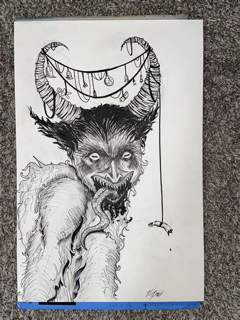 Krampus Drawing I Did Rcreepy