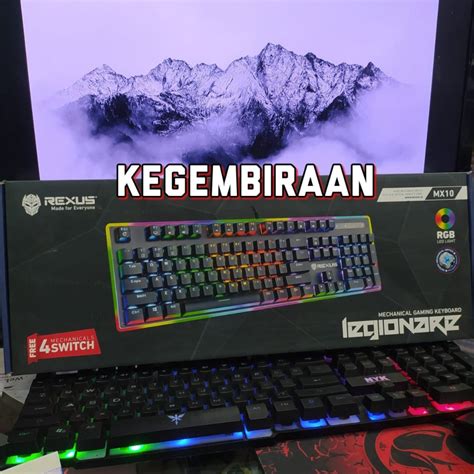 Jual Rexus MX10 Keyboard Gaming Mechanical Rexus Legionare RGB Shopee