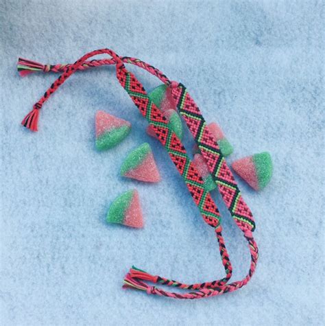 Watermelon Friendship Bracelet Watermelon Pattern Bracelet Fruit