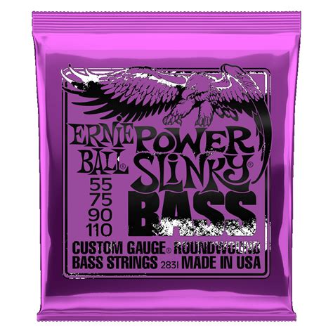 Ernie Ball Power Slinky Nickel Wound Electric Bass Strings - 55-110 ...