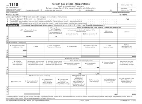 Form Claiming The Foreign Tax Credit For Corporations