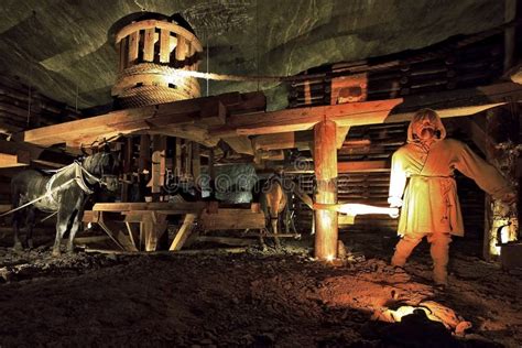 Ancient Miner Statue at Wieliczka Salt Mine, Poland, Wieliczka ...