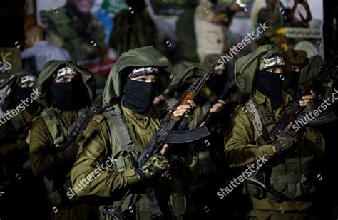 Members Hamas Military Seen Their Weapons Editorial Stock Photo - Stock ...