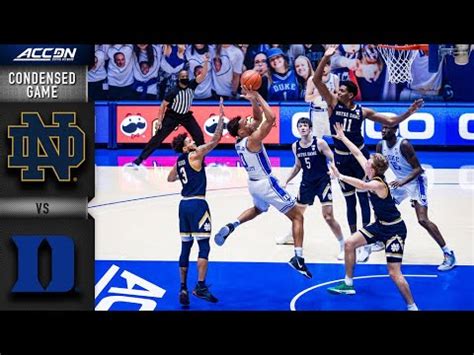 Notre Dame Vs Duke Condensed Game Acc Men S Basketball Youtube