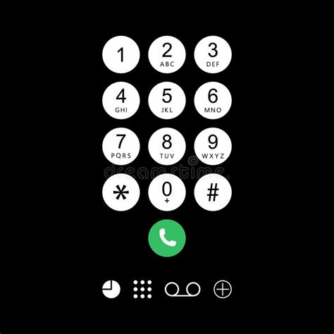 Smartphone Keypad Numbers With Dial On Phone Screen For Call