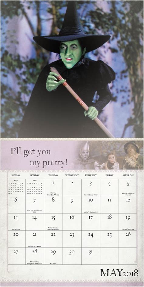 Wizard Of Oz Calendar Trudy Ingaberg