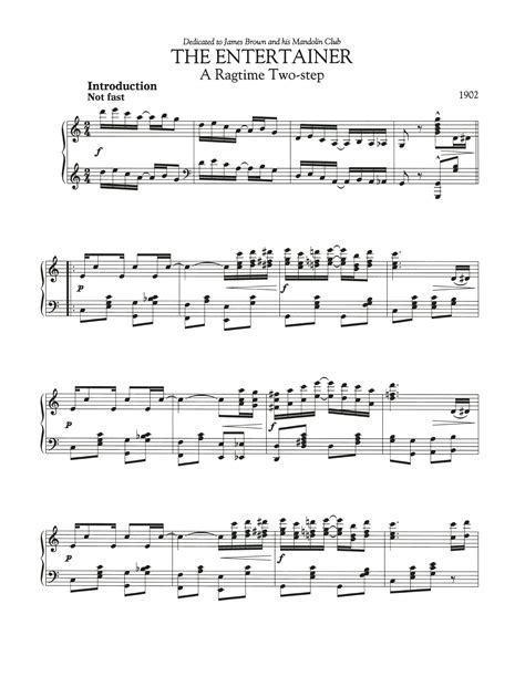 The Entertainer By Scott Joplin Sheet Music For Piano Solo At Sheet