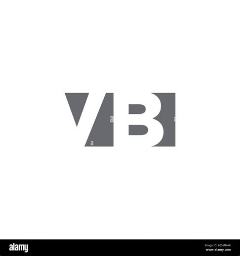 Vb Logo Monogram With Negative Space Style Design Template Isolated On