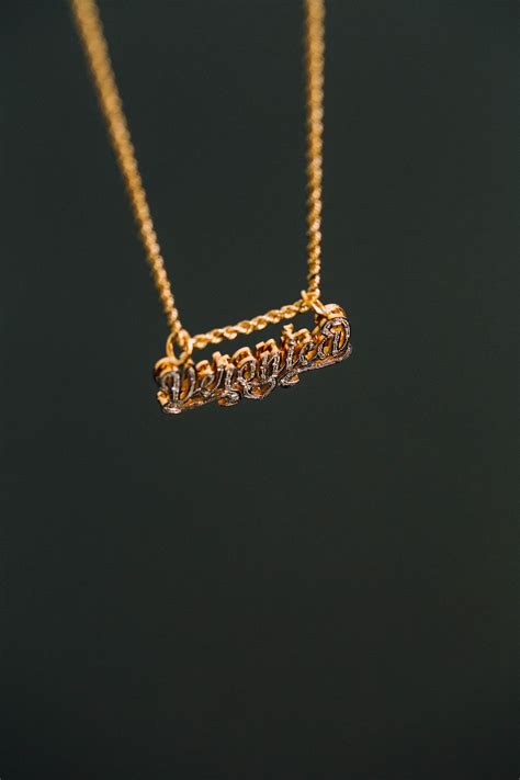 Diamond Name Necklace 14k Solid Gold Personalized Nameplate - Etsy