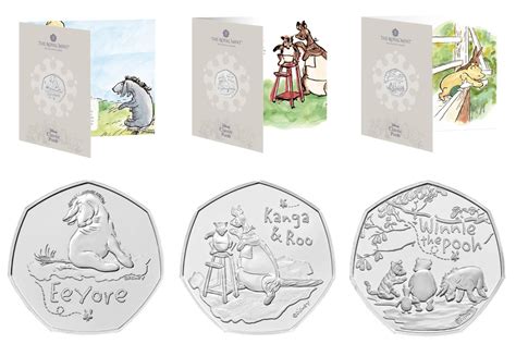 2022 Winnie The Pooh Full Set 50p BU CrawleyCoins