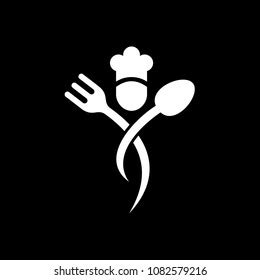 Chef Logo People Spoon Fork Logo Stock Vector (Royalty Free) 1082579216 ...