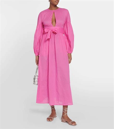 Marysia Roset Puff Sleeve Cotton Maxi Dress Marysia