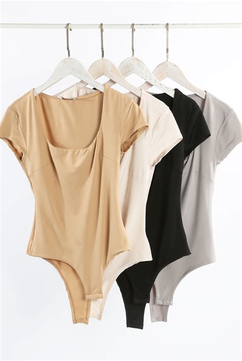 Cap Sleeve Square Neck Bodysuit Buy Fashion Wholesale In The Uk