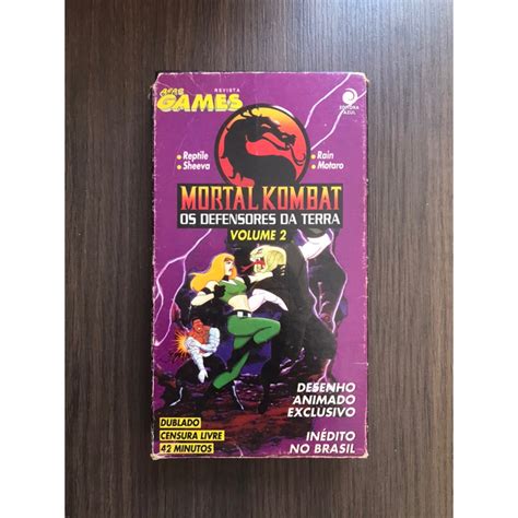 Fita Cassete VHS Mortal Kombat Os Defensores Da Terra Volume 2