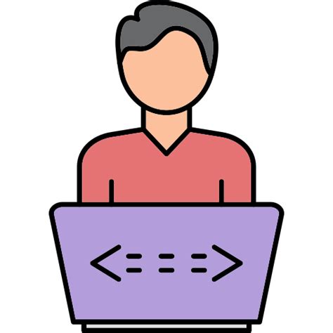 Software Developer Generic Thin Outline Color Icon