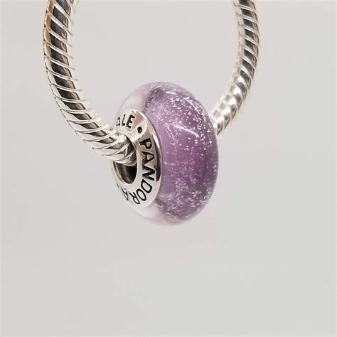 New Authentic Pandora Disney Rapunzel Purple Murano Signature New