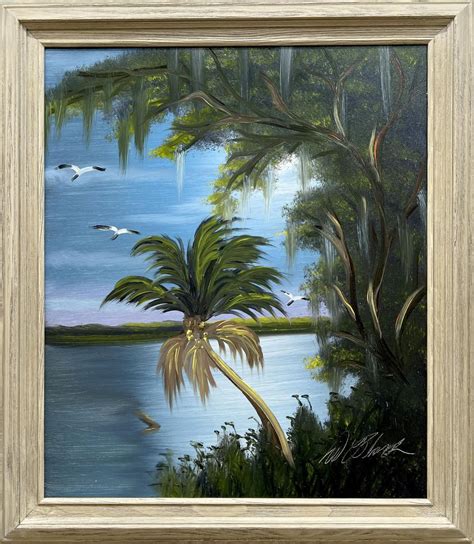 Lot Al Black Florida Highwaymen Twilight Over Bay