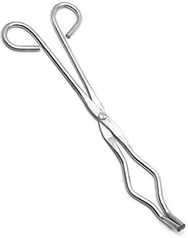 Polished Stainless Steel Crucible Tongs For Laboratory Feature