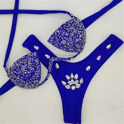 Bikini De Vacaciones Traje De Baño Con Piedras Brillantes Traje De