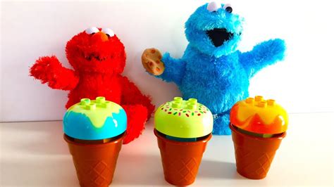 Cookie Monster Elmo And Ice Cream Toys Youtube