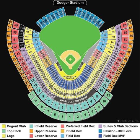 Los Angeles Dodgers Stadium Map