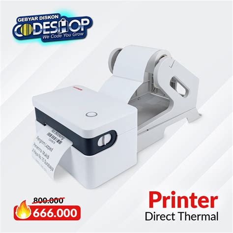 Jual Kassen DT 360 Printer Label Barcode Direct Thermal 203 DPI USB