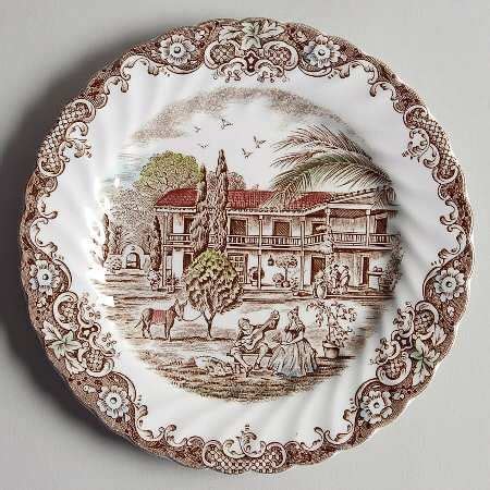 Heritage Hall Brown Multicolor Salad Plate By Johnson Brothers