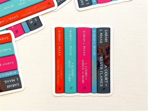 Acotar Book Stack Sticker Etsy