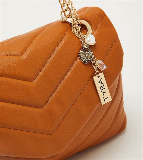 Buy Tyra Quilted Shoulder Bag With Keychain In Brown Thstreet Uae